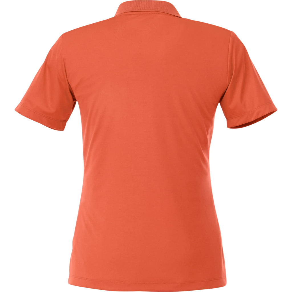 Dade Textured Performance Polo for Women Transfer - Saffron - Back Flat