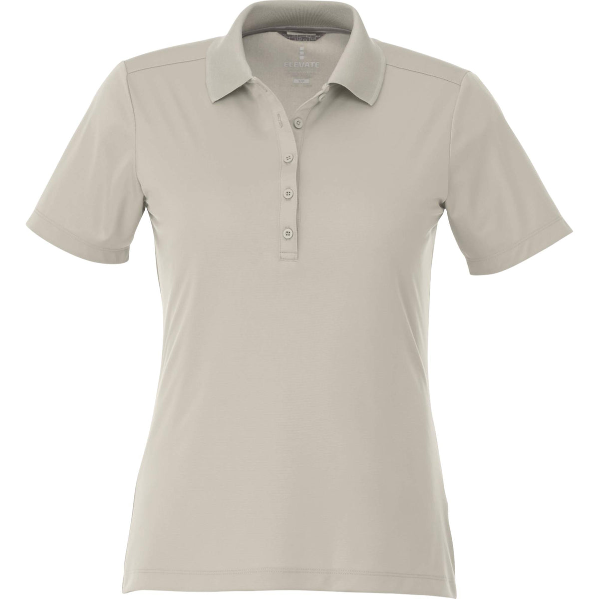 Dade Textured Performance Polo for Women Transfer - Sandstone - Front Flat