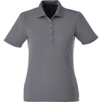 Dade Textured Performance Polo for Women Transfer - Steel Grey - Front Flat 2