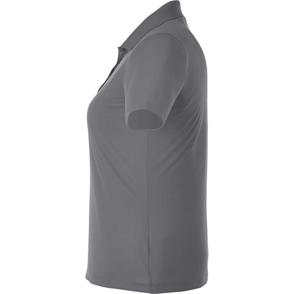 Dade Textured Performance Polo for Women Transfer - Steel Grey - Left Side