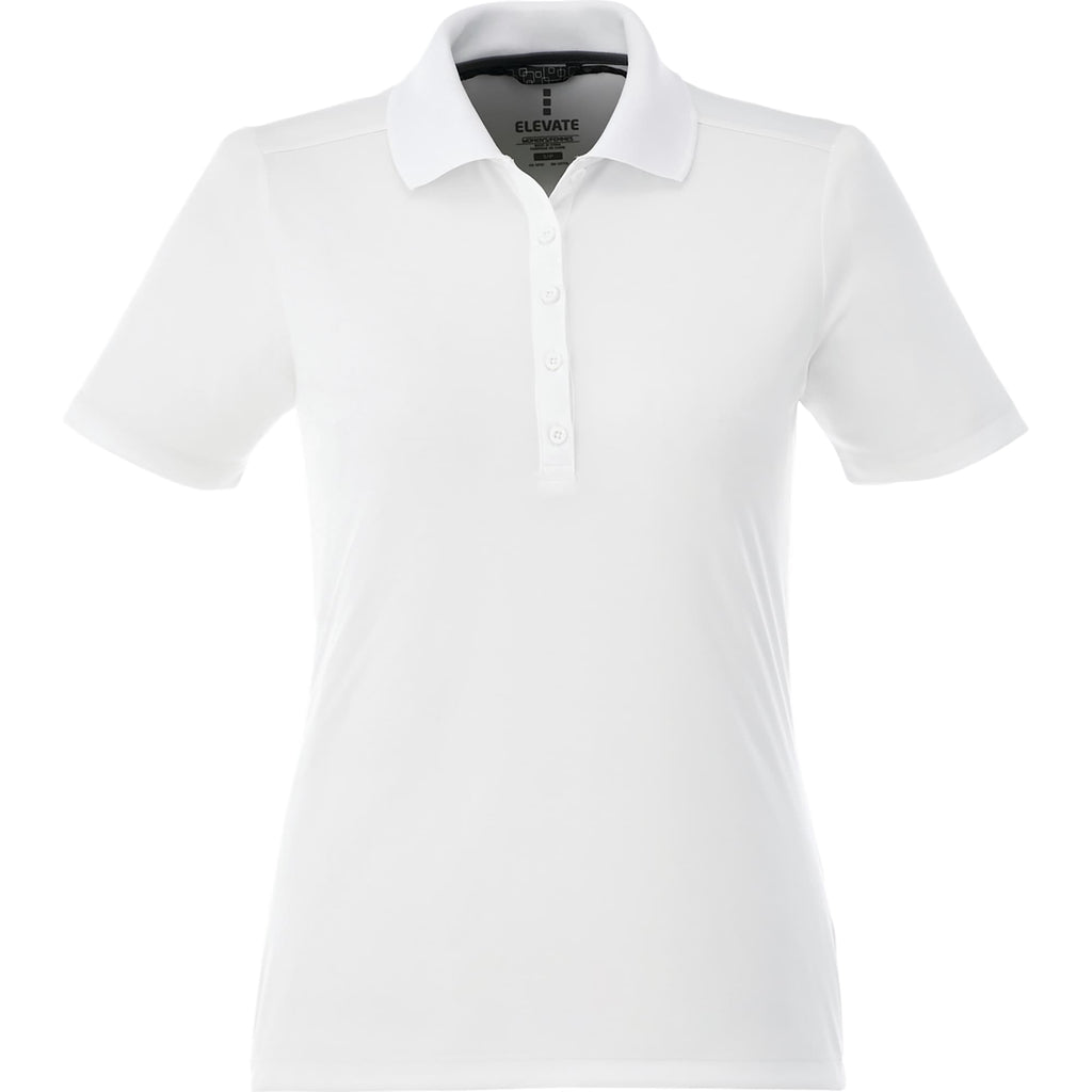 Dade Textured Performance Polo for Women Transfer - White - Front Flat
