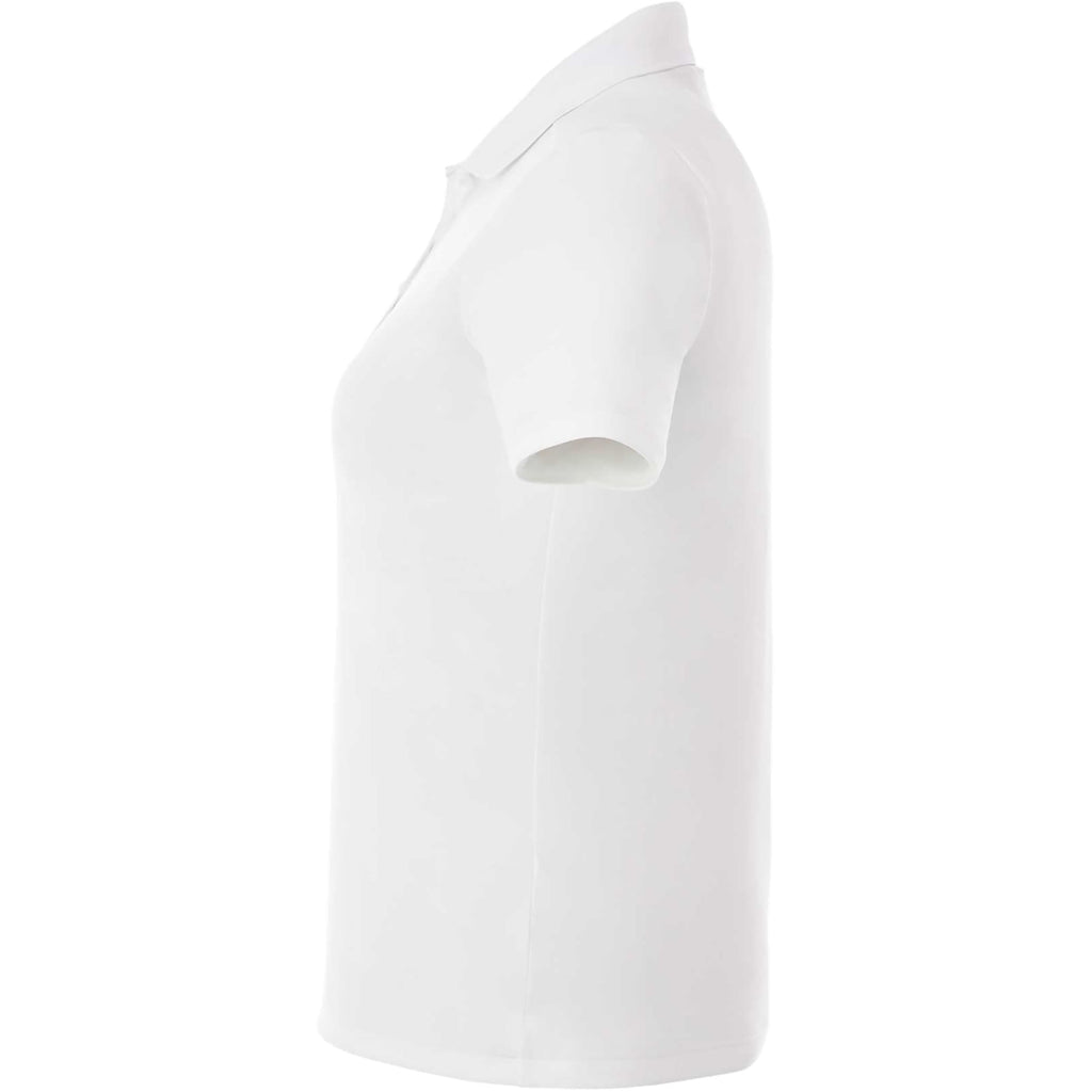 Dade Textured Performance Polo for Women Transfer - White - Left Side