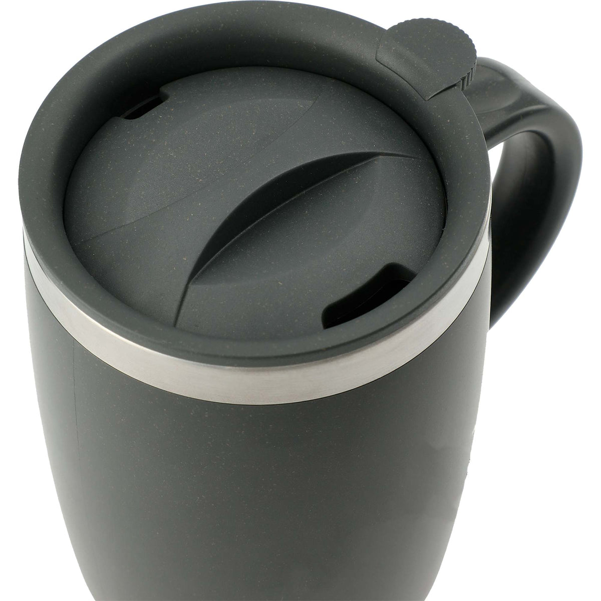 Dagon Wheat Straw Travel Mug with Steel Liner, 14 oz - Charcoal - Photo 3