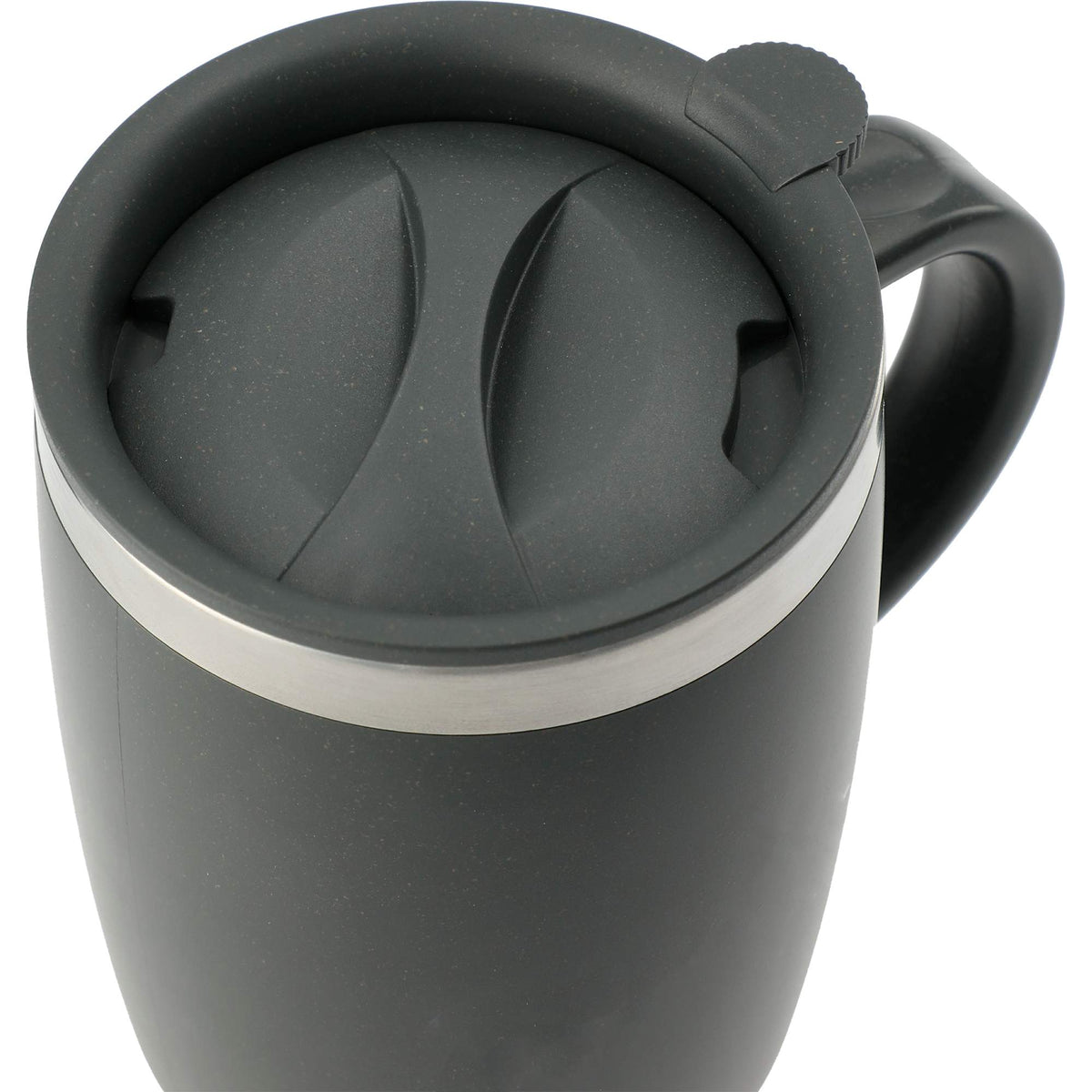 Dagon Wheat Straw Travel Mug with Steel Liner, 14 oz - Charcoal - Photo