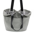 Daily Multi-Pocket Tote Bag - Stone - Handles