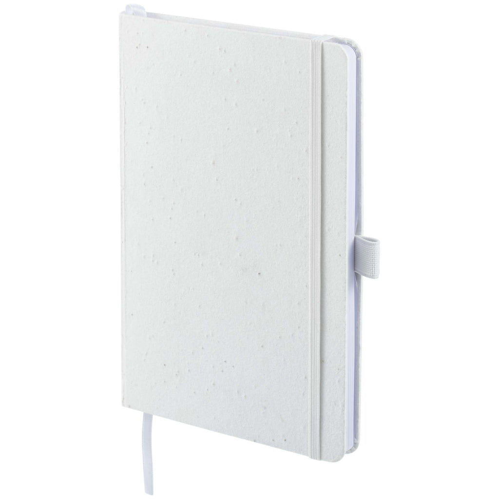 Daisy Seed Paper Journal, 5.5 x 8.5 Inches Debossing - Beige - Left Angle 2
