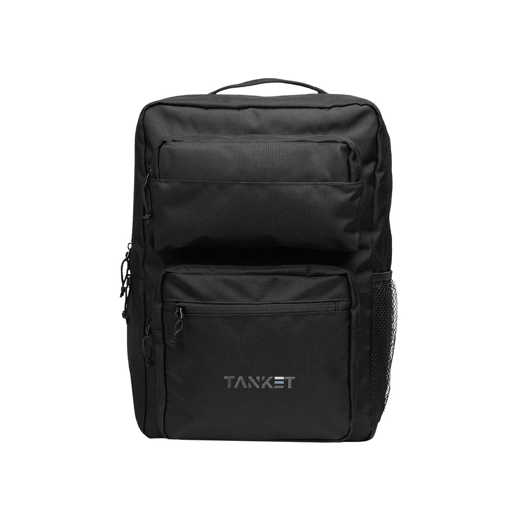 Dakota Laptop Backpack in Recycled PET - Black - Embroidery