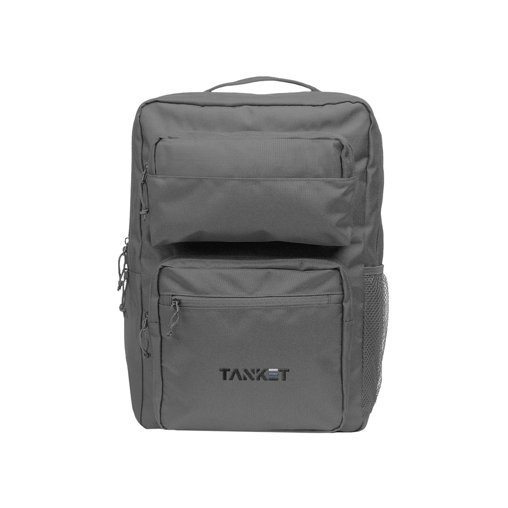 Dakota Laptop Backpack in Recycled PET - Dark Gray - Embroidery