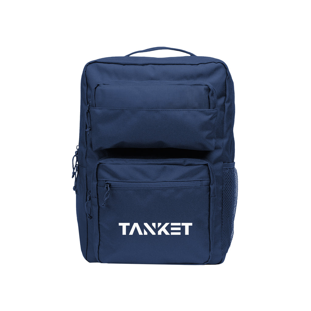 Dakota Laptop Backpack in Recycled PET - Navy - Silk Screen