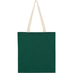 Dakota Recycled Cotton Tote with Herringbone Handles, 5 oz - Green - Back