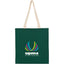 Dakota Recycled Cotton Tote with Herringbone Handles, 5 oz - Green - Front