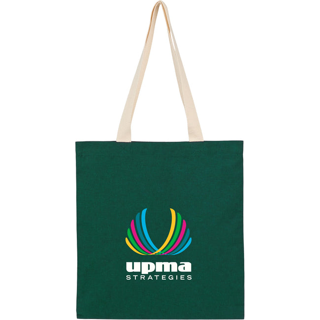 Dakota Recycled Cotton Tote with Herringbone Handles, 5 oz