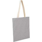 Dakota Recycled Cotton Tote with Herringbone Handles, 5 oz Transfer - Gray - Right Angle