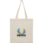 Dakota Recycled Cotton Tote with Herringbone Handles, 5 oz Transfer - Natural - Photo