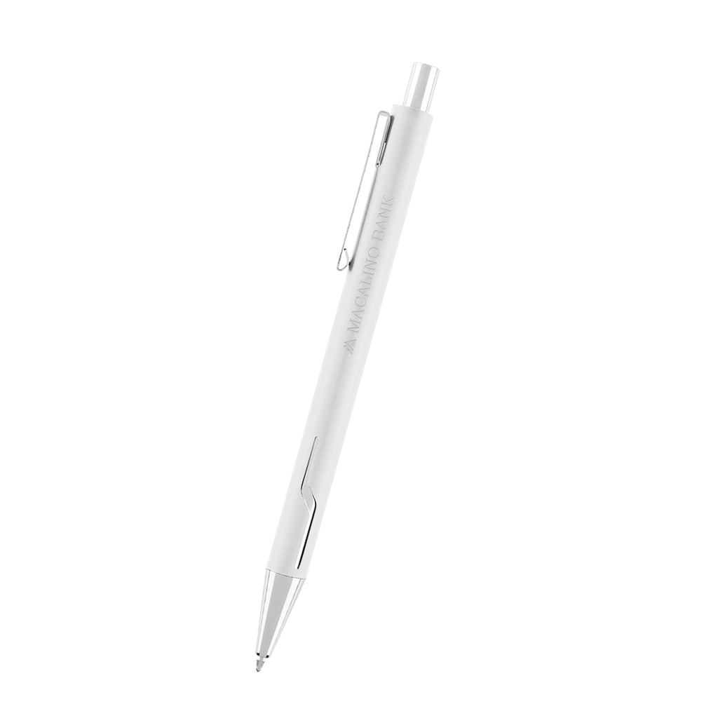 Dalton Pen in Recycled Aluminum - White - Laser