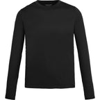 Dara Recycled Long Sleeve Tech Tee for Men Transfer - Black - Front