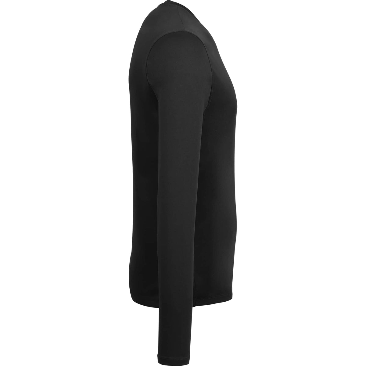 Dara Recycled Long Sleeve Tech Tee for Men Transfer - Black - Right Side