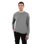 Dara Recycled Long Sleeve Tech Tee for Men Transfer - Quarry - Front On Model