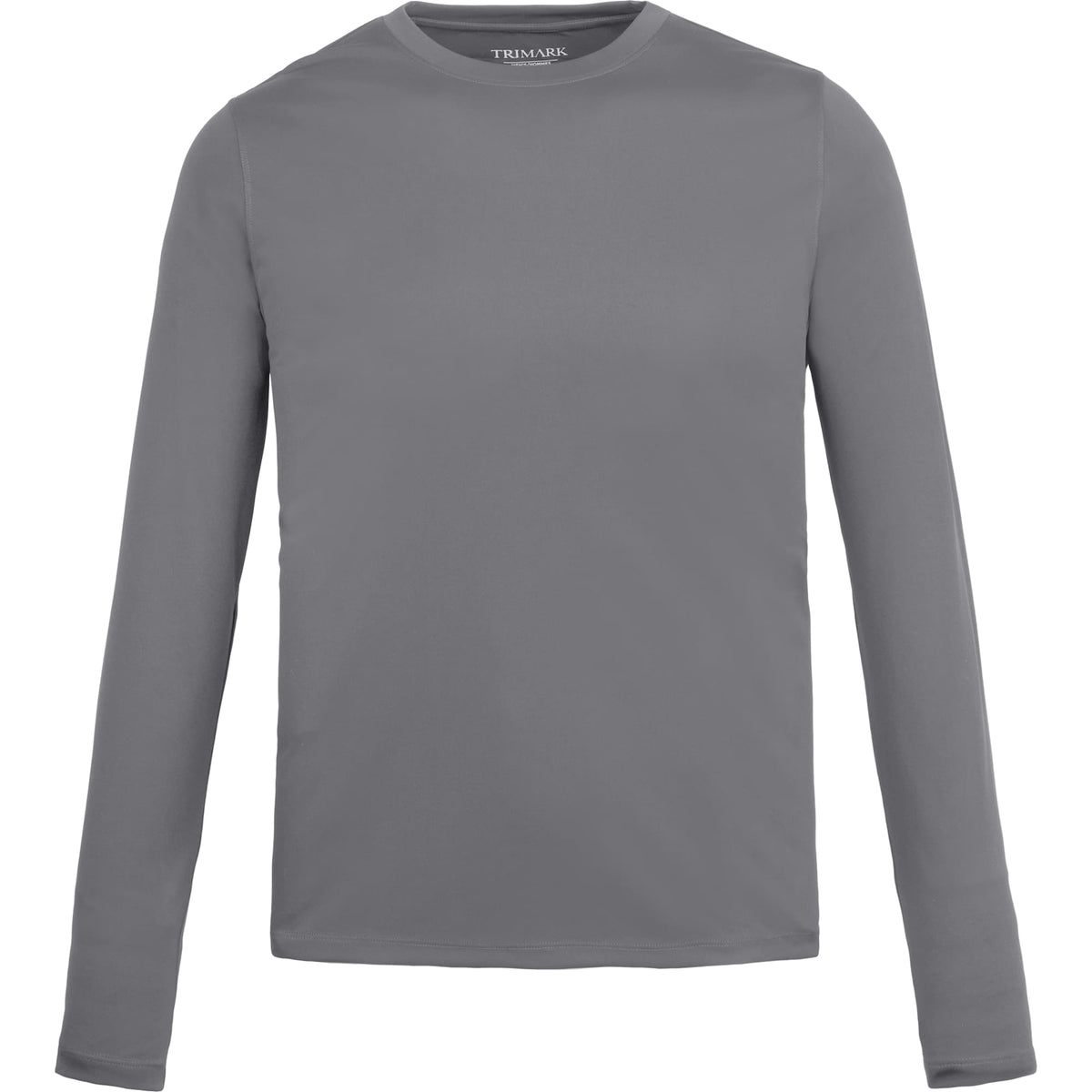 Dara Recycled Long Sleeve Tech Tee for Men Transfer - Quarry - Front