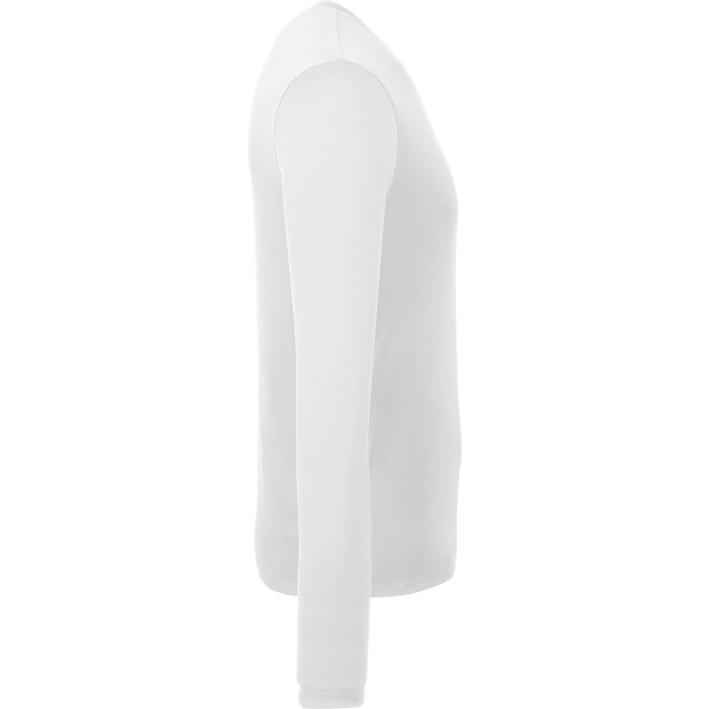 Dara Recycled Long Sleeve Tech Tee for Men Transfer - White - Right Side