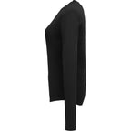 Dara Recycled Long Sleeve Tech Tee for Women Debossing - Black - Left Side