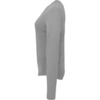 Dara Recycled Long Sleeve Tech Tee for Women Debossing - Quarry - Left Side