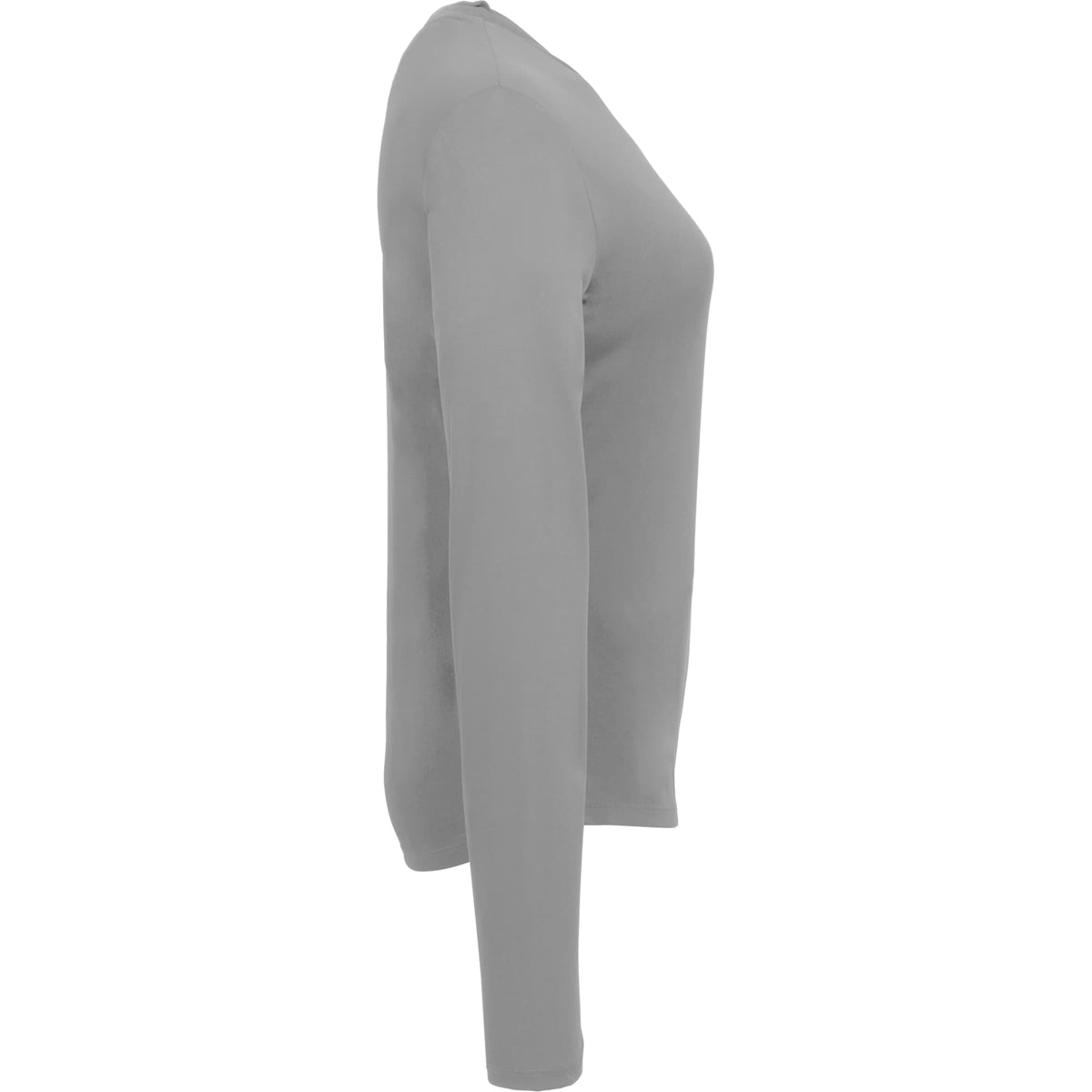 Dara Recycled Long Sleeve Tech Tee for Women Debossing - Quarry - Right Side
