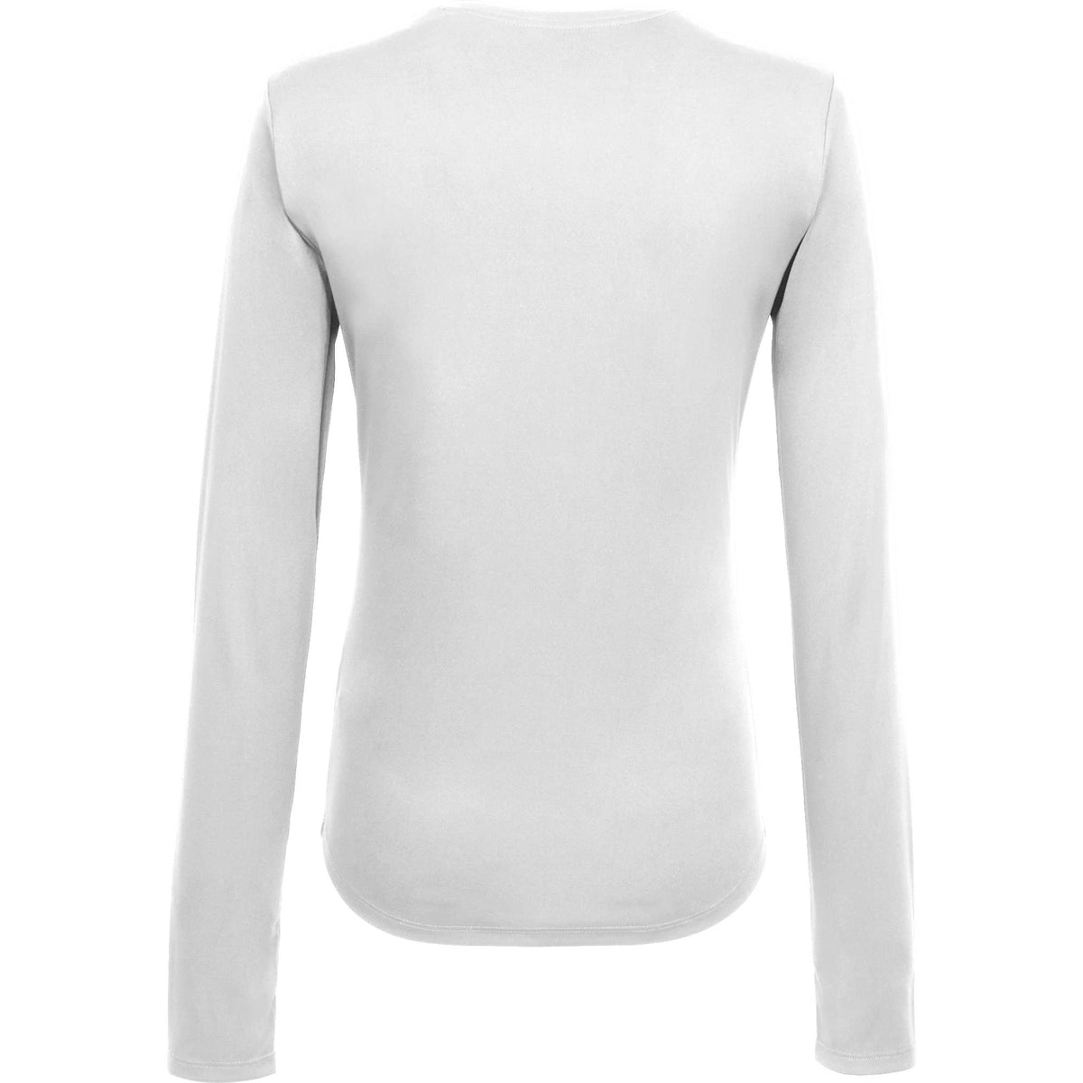 Dara Recycled Long Sleeve Tech Tee for Women Debossing - White - Back