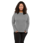 Dara Recycled Long Sleeve Tech Tee for Women Transfer - Quarry - Front On Model