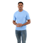 Dara Recycled Short Sleeve Tech Tee for Men Transfer - Sky - Front On Model