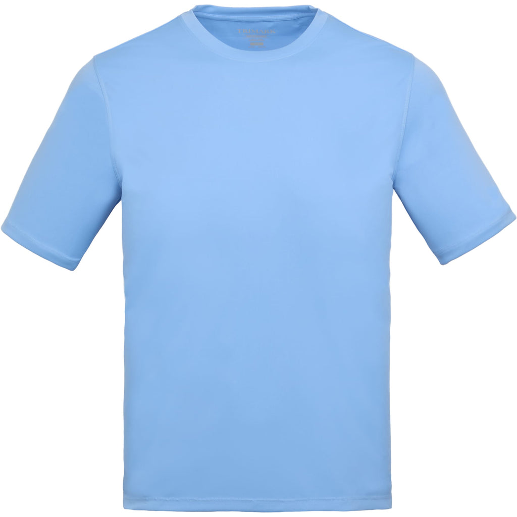 Dara Recycled Short Sleeve Tech Tee for Men Transfer - Sky - Front