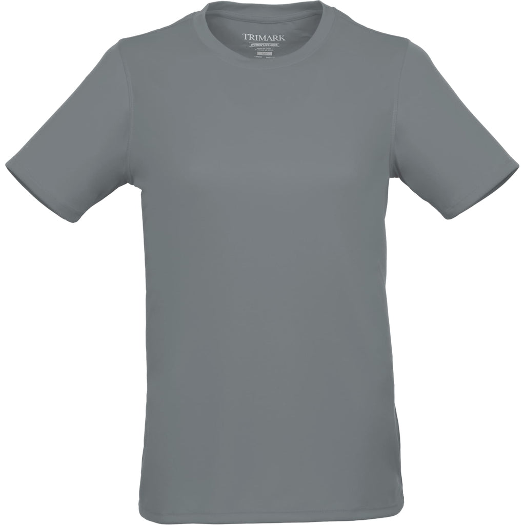 Dara Recycled Short Sleeve Tech Tee for Women Transfer - Quarry - Front