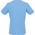 Dara Recycled Short Sleeve Tech Tee for Women Transfer - Sky - Back