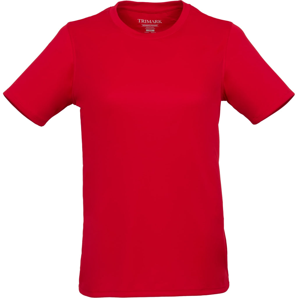 Dara Recycled Short Sleeve Tech Tee for Women Transfer - Team Red - Front