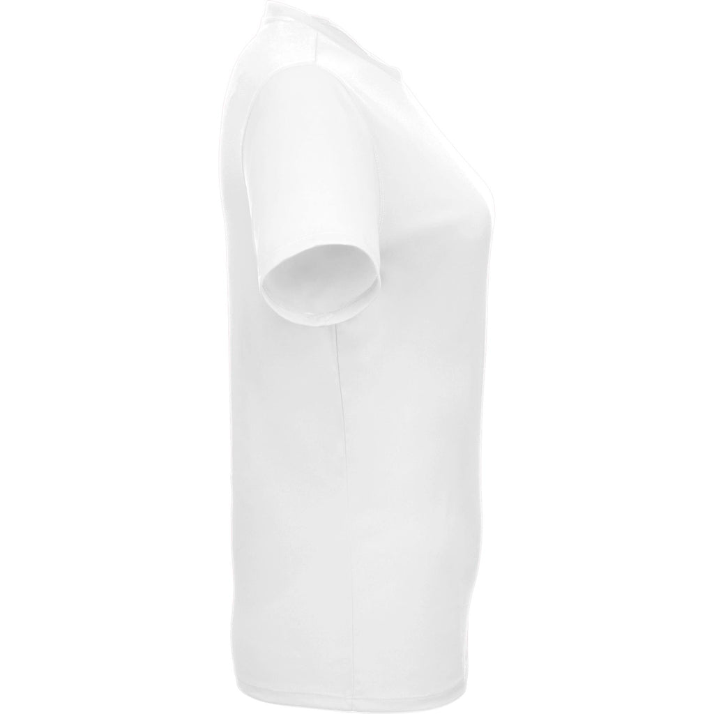 Dara Recycled Short Sleeve Tech Tee for Women Transfer - White - Right Side