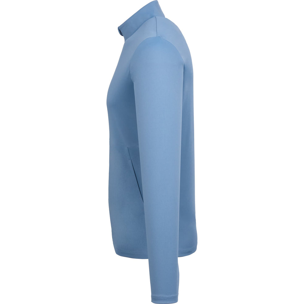 Dara Recycled Tech Full Zip Jacket for Men Embroidery - Moonlight Blue - Left Side 2