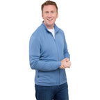 Dara Recycled Tech Full Zip Jacket for Men Embroidery - Moonlight Blue - Right Side