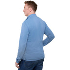 Dara Recycled Tech Full Zip Jacket for Men Transfer - Moonlight Blue - Back 2