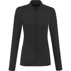 Dara Recycled Tech Full Zip Jacket for Women Debossing - Black - Front