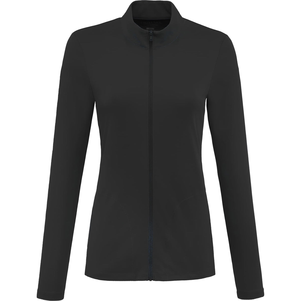Dara Recycled Tech Full Zip Jacket for Women Debossing - Black - Front