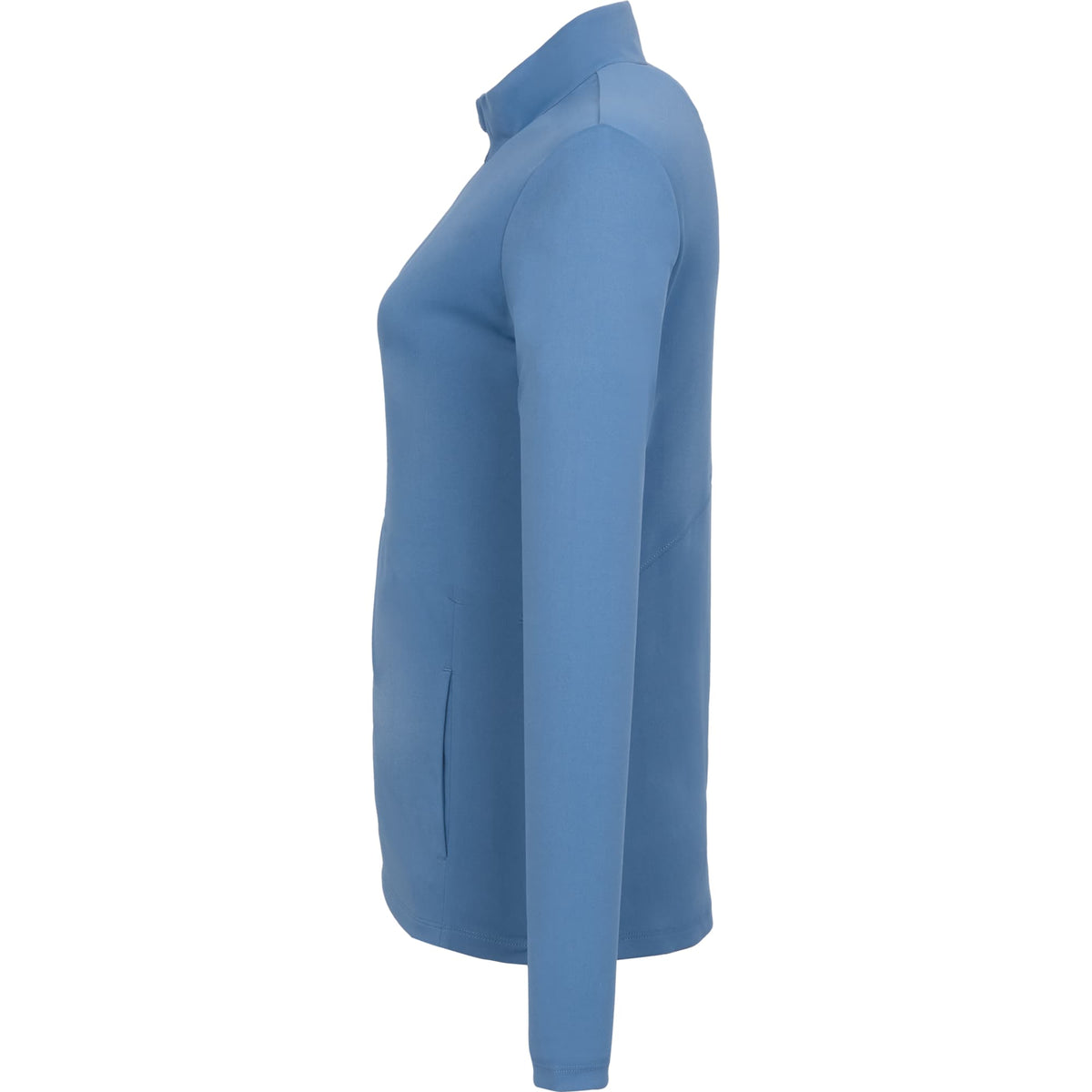 Dara Recycled Tech Full Zip Jacket for Women Debossing - Moonlight Blue - Left Side