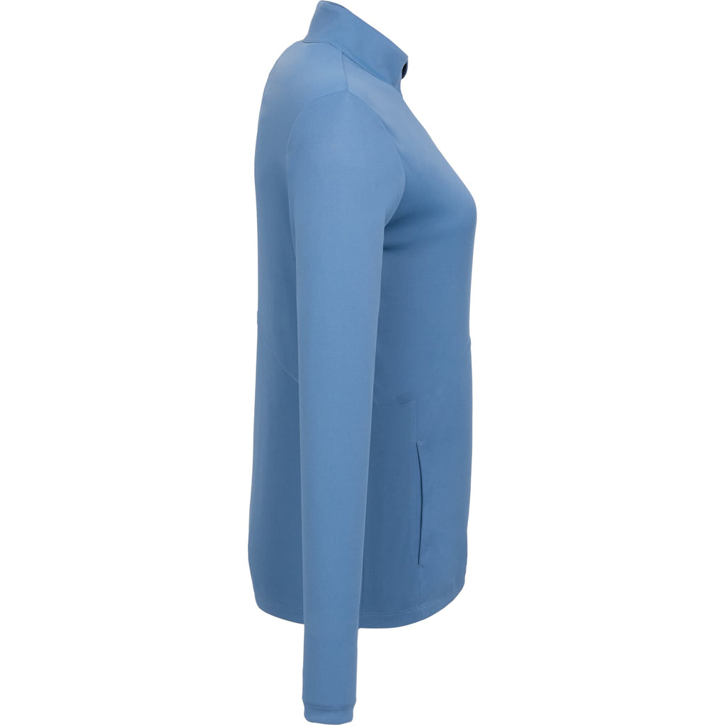 Dara Recycled Tech Full Zip Jacket for Women Debossing - Moonlight Blue - Right Side