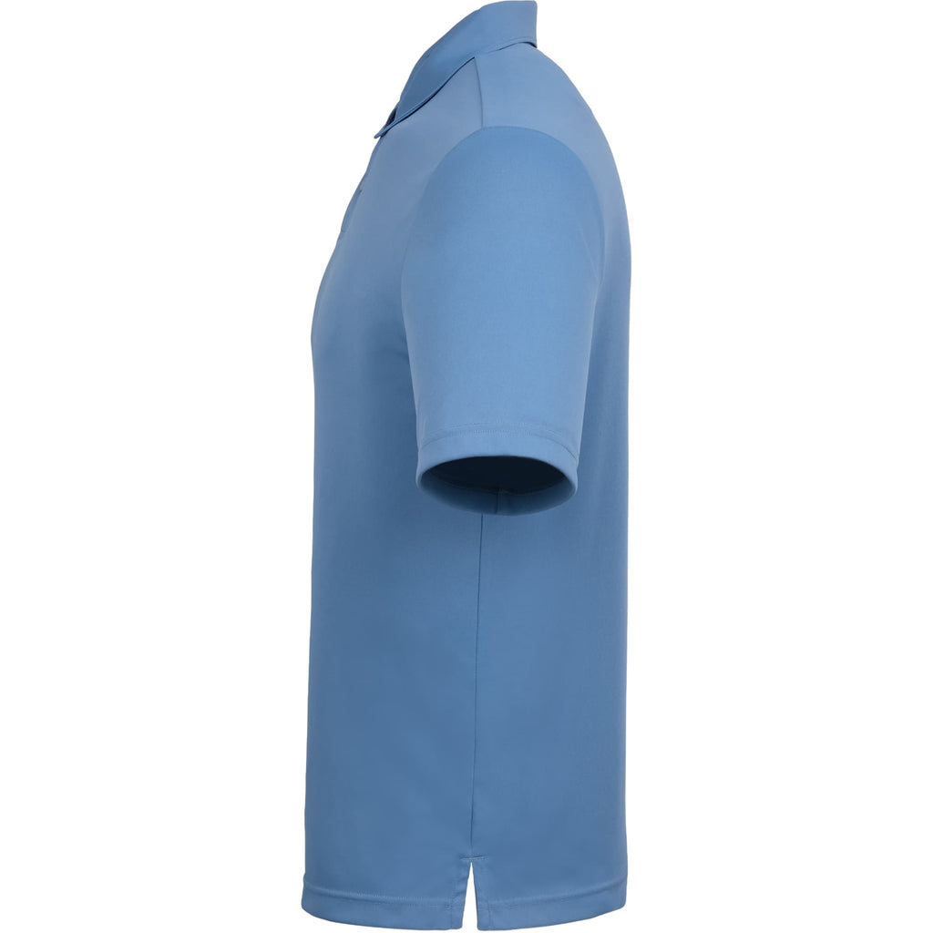Dara Recycled Tech Polo for Men Debossing - Moonlight Blue - Left Side