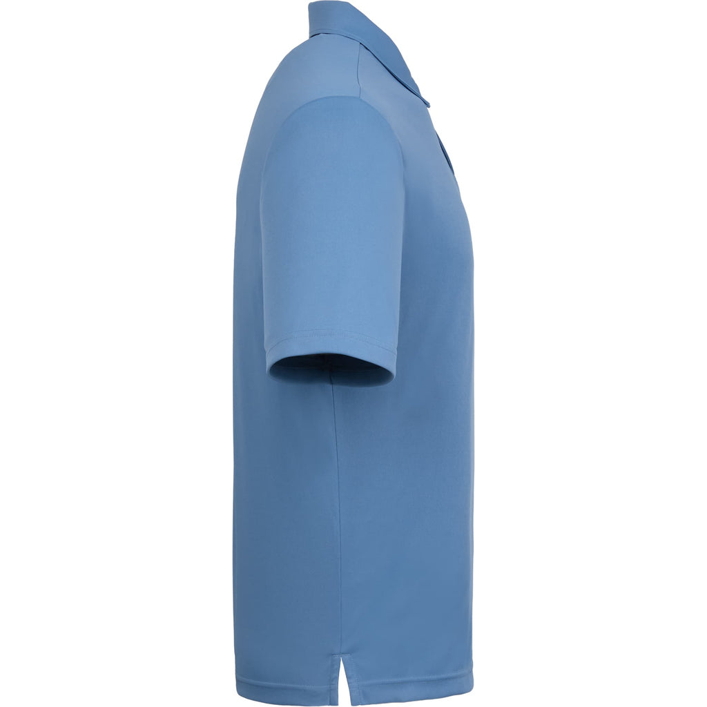 Dara Recycled Tech Polo for Men Debossing - Moonlight Blue - Right Side