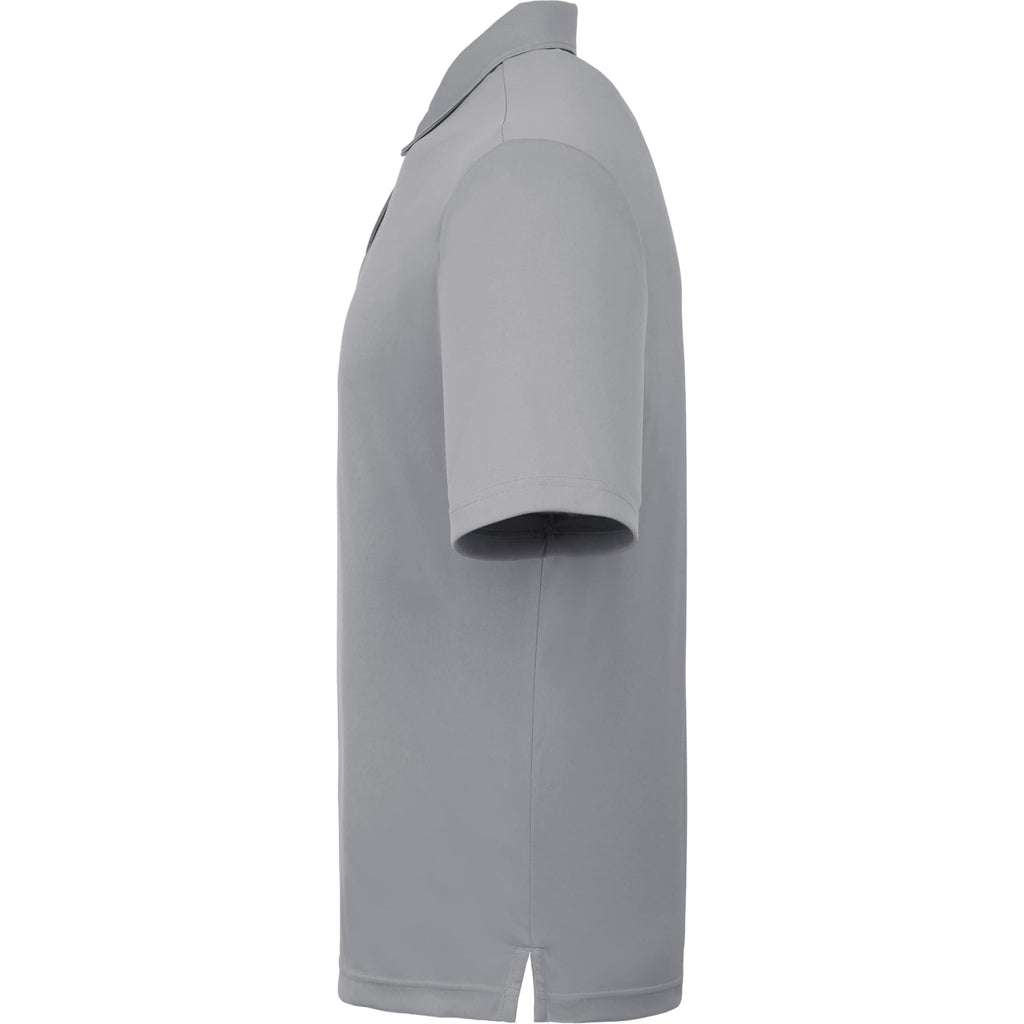 Dara Recycled Tech Polo for Men Debossing - Quarry - Left Side