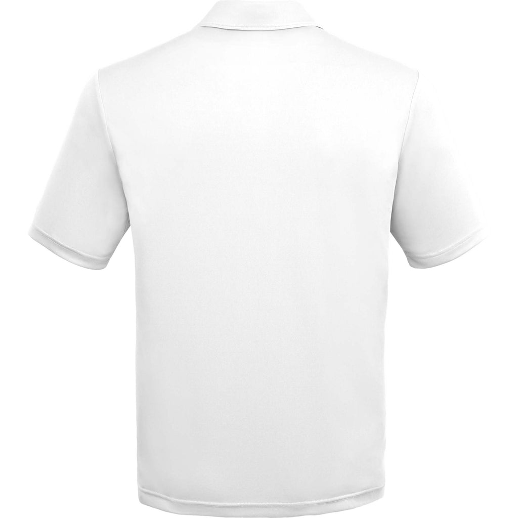 Dara Recycled Tech Polo for Men Debossing - White - Back
