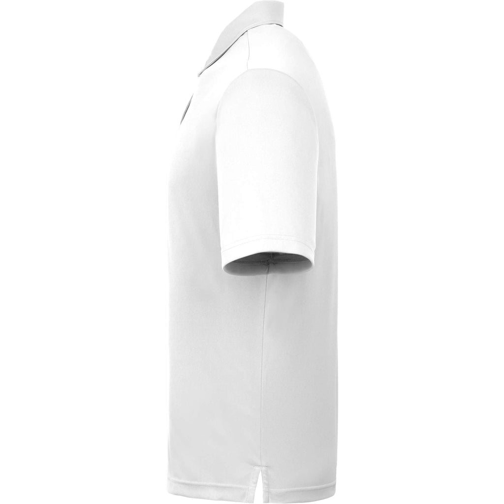 Dara Recycled Tech Polo for Men Transfer - White - Left Side