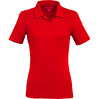 Dara Recycled Tech Polo for Women Debossing - Team Red - Front