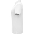 Dara Recycled Tech Polo for Women Debossing - White - Left Side