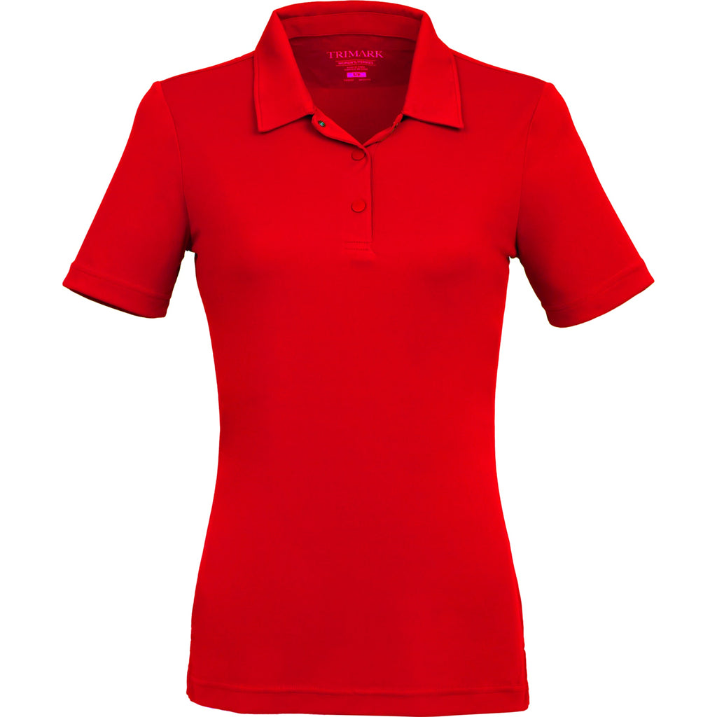 Dara Recycled Tech Polo for Women Transfer - Team Red - Front